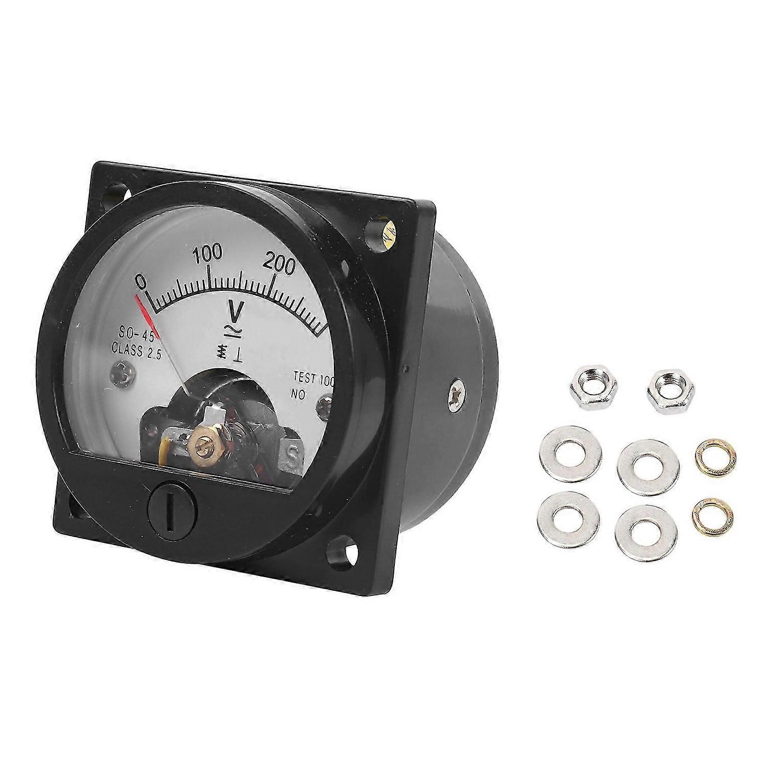AC 0-300V Round Analog Dial Panel Meter Voltmeter Gauge
