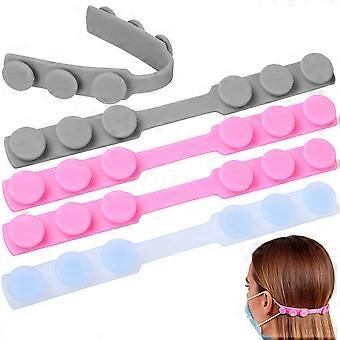 5pcs masque compagnon accessoire crochet réutilisable réglable style boucle d’extension de tête variable protecteur d’oreille (couleur aléatoire)
