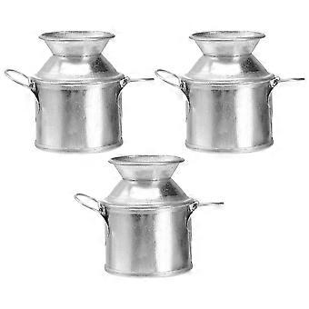 Multifunctional Miniature Iron Bucket for Decor 3Pcs Small Plant Gardening Planters