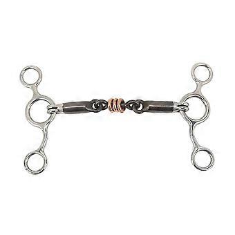 Stainless Steel Brass Anti-Sweat Bit Mouthpiece Jointed Drill With Copper Rings Durable 145MM Equestrian Accessory For Horse Riding Trainin