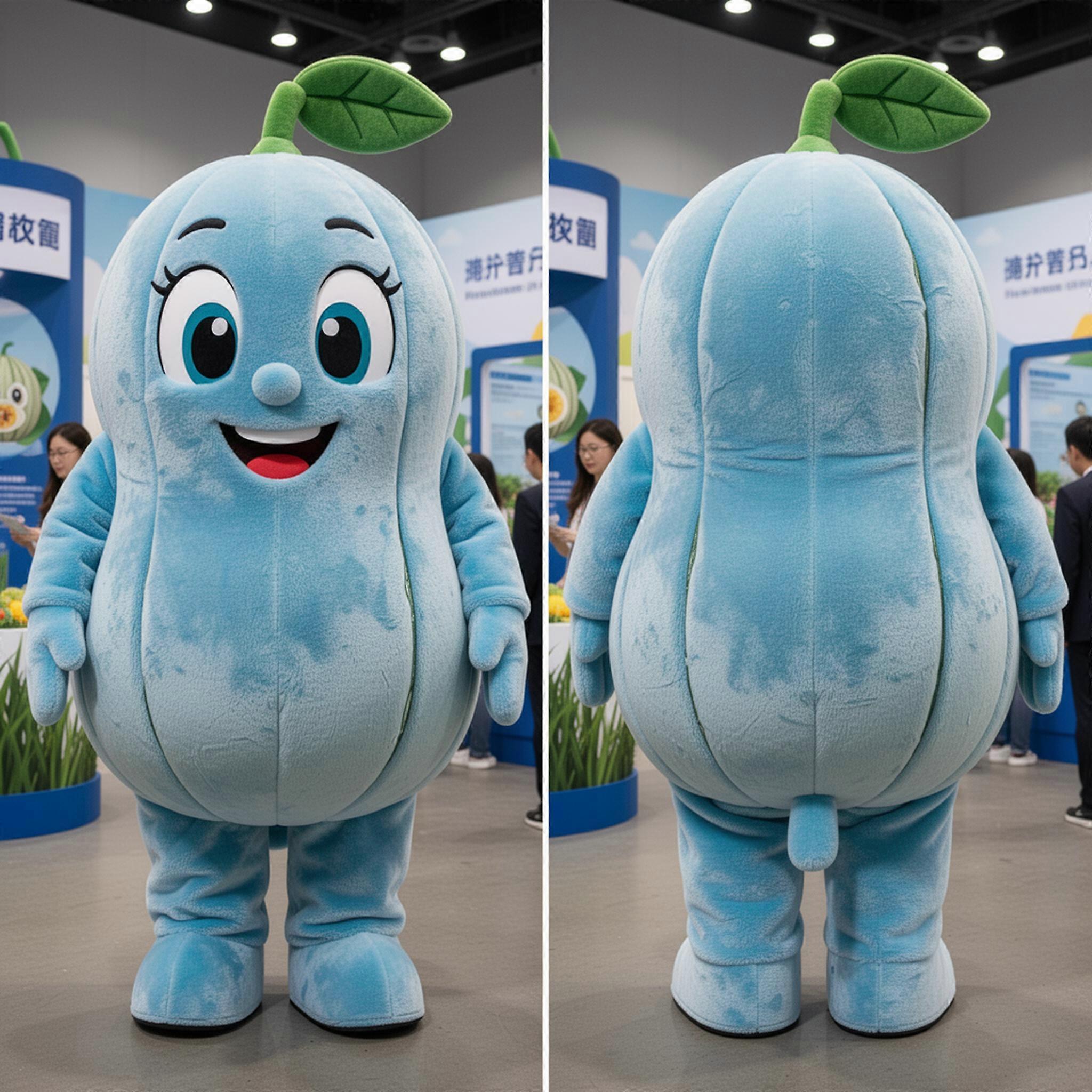 MASTICOT Sky Blue Round Melon Mascot