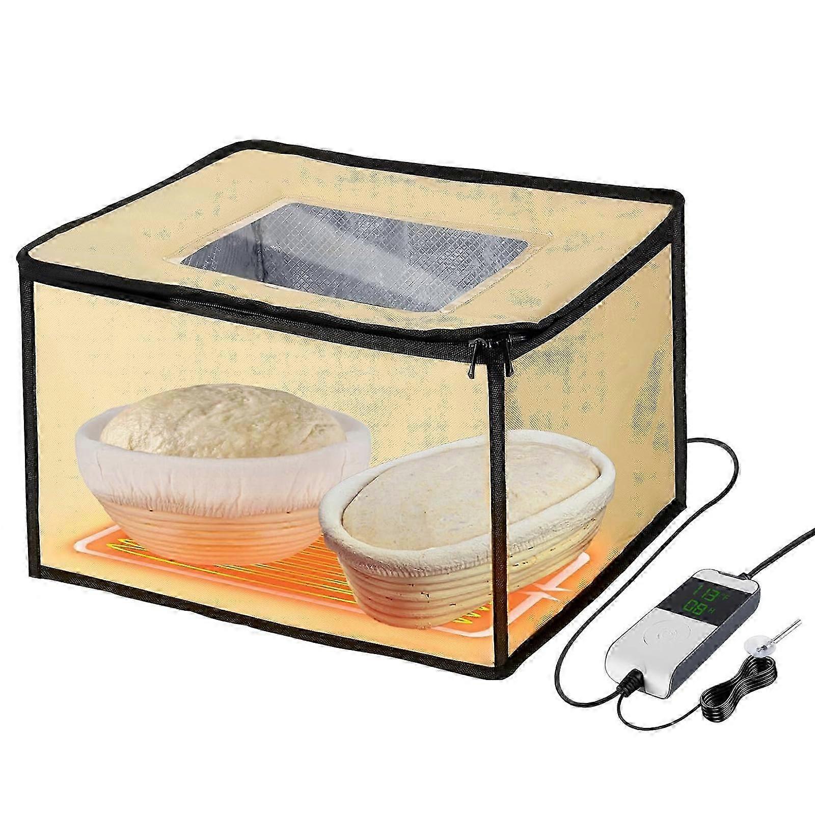 Kitchen dough warmer for sourdough with timer