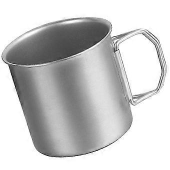 Stainless Steel Cup Camping Mug for Hiking 2Pcs Foldable Handle Metal Cup