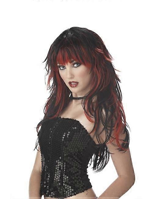 Black-red gothic wig