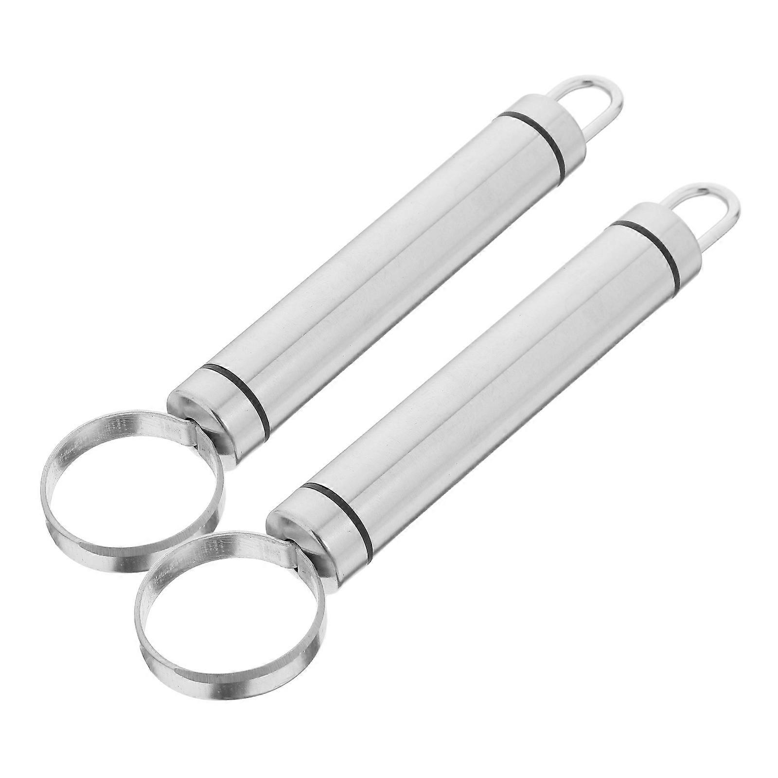 Fruit Corers Kitchen Peach Core Removing Tools 2Pcs Silver