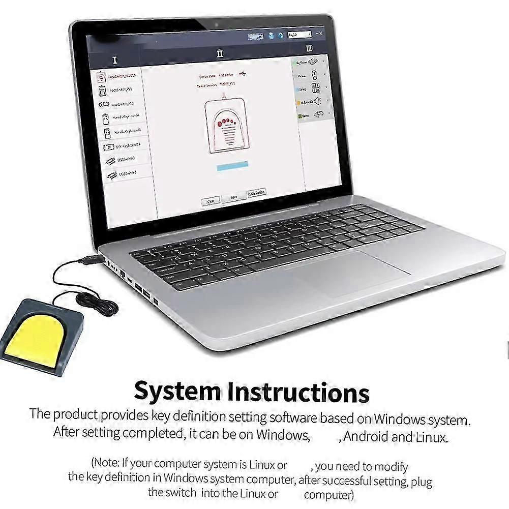 USB Single Foot Switch Game Control One Key Customized Computer Keyboard Action Pedal Switch Control Black