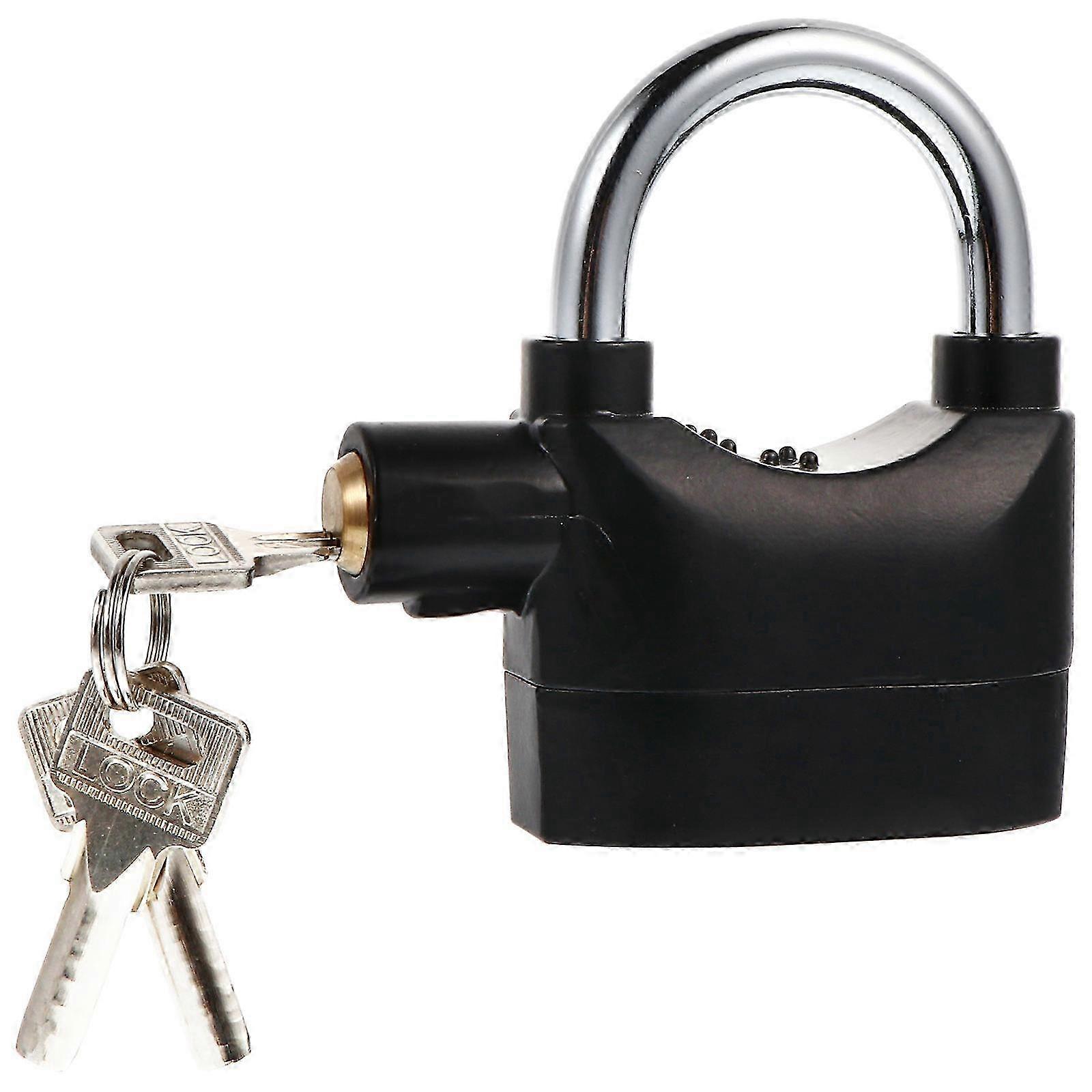 Lock U Bike Lock with Alarm Function 3Pcs Durable Black Padlocks