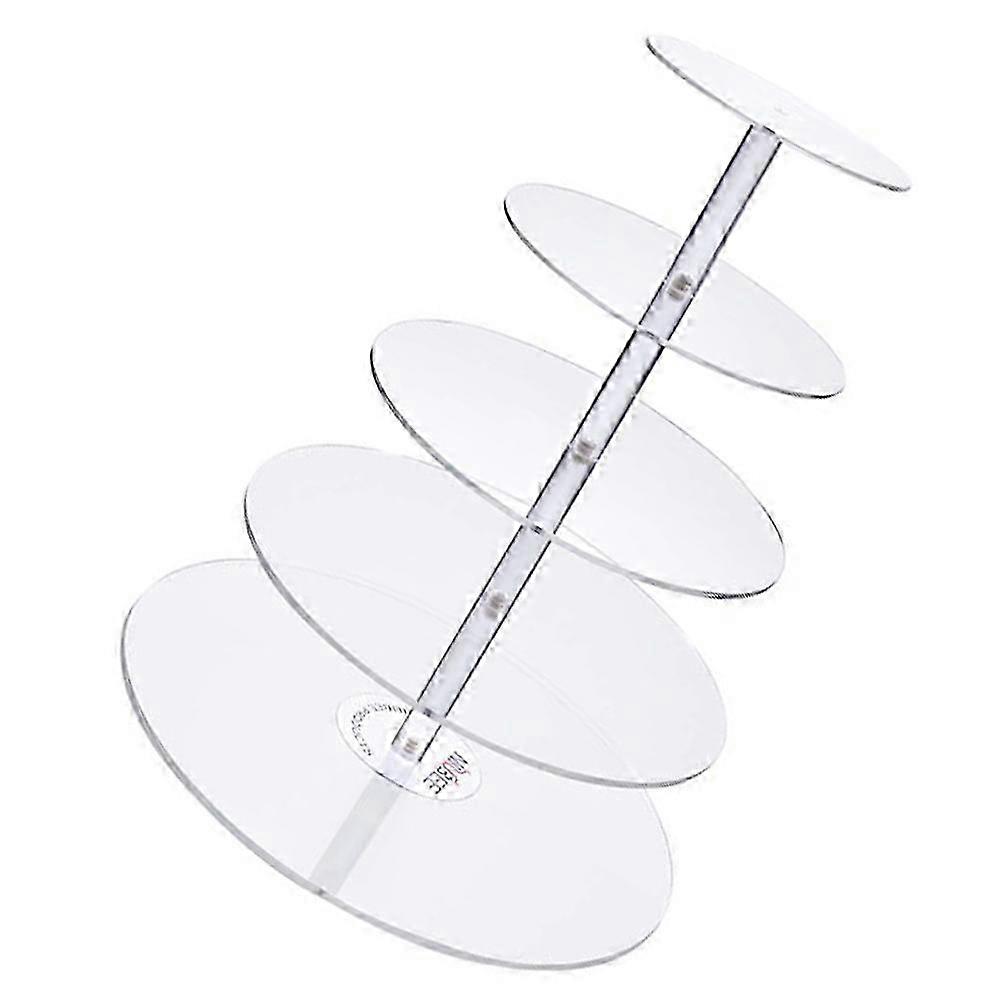 Five-Layer Egg Cake Display Stand compatible with Dessert Transparent Acrylic 1Pcs