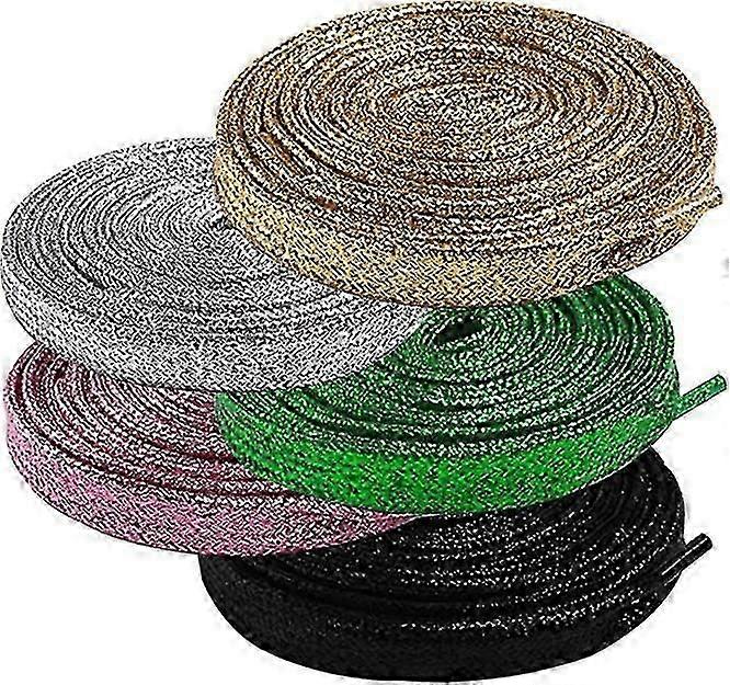 Solid Colors 43" Shimmery Glitter Flat Shoe Laces Strings Gift