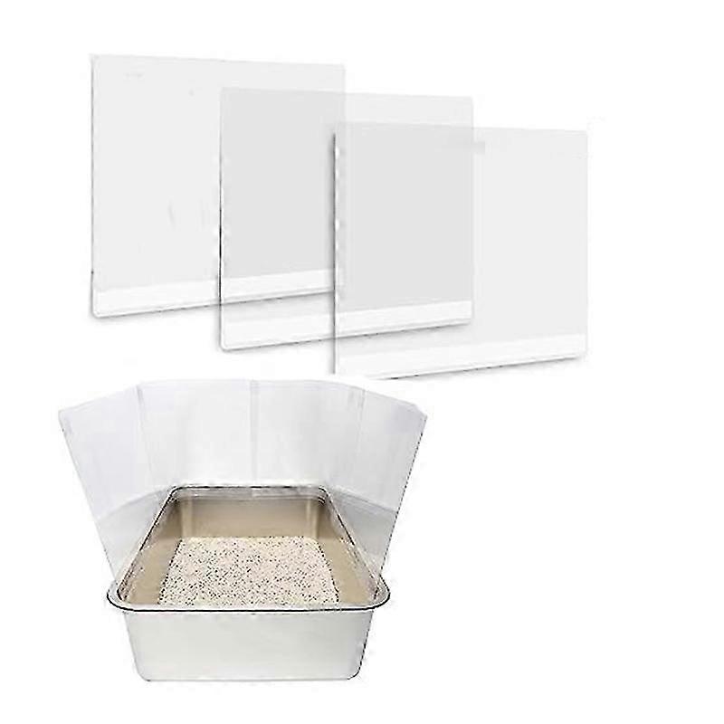 Transparent High-Wall Cat Pee Guard