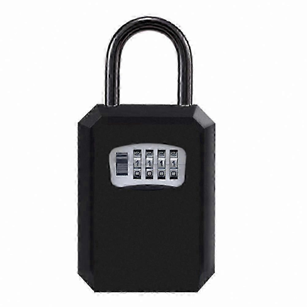 Wall-Mounted 4-Digit Code Key Box, No Drilling Needed, Secure Lock for Home or Construction Site Use