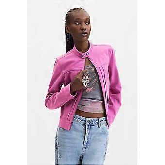 Desigual Britney Short Faux Leather Jacket 26WWEW10