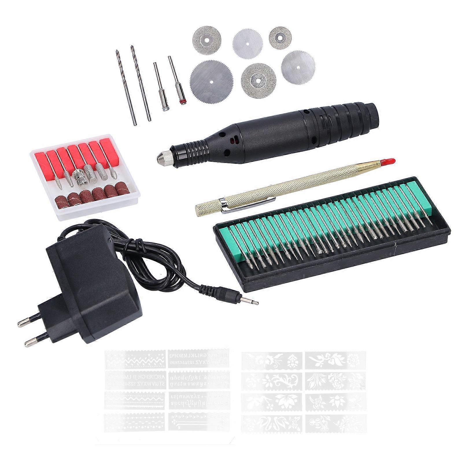 70Pcs Electric Engraving Machine Adjustable Speed Mini Carving Pen