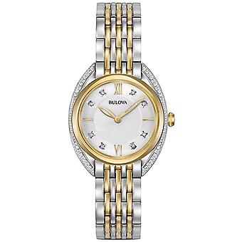 Bulova diamonds Quartz Analog Women's Watch with 98R229 Stainless Steel Bracelet