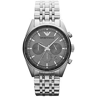 Armani Tazio Quartz analoge man horloge met AR5997 roestvrijstalen armband