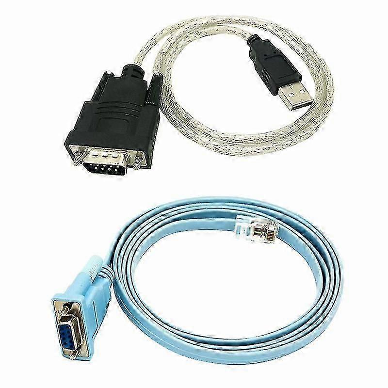 Dual-Port Console Cable RJ45 DB9 USB