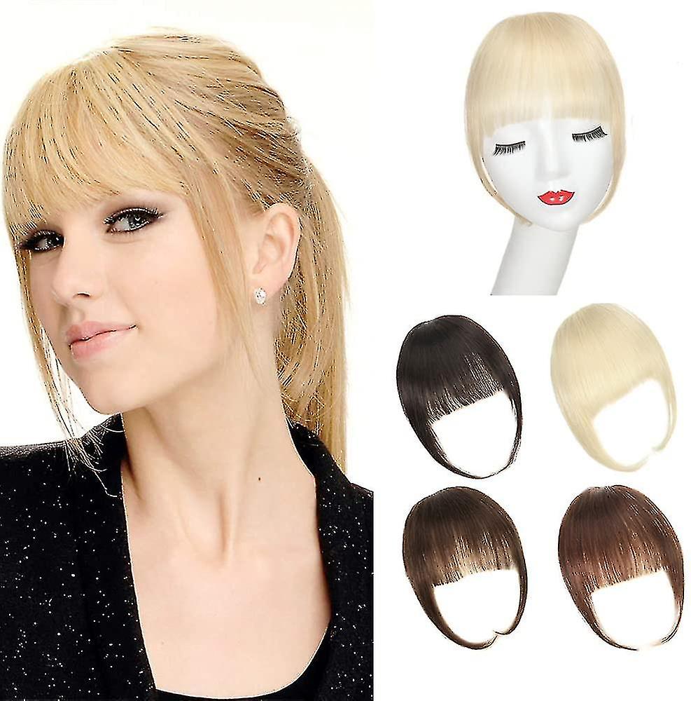 Clip In Bangs mit Bügelblond 100% Echthaar Bangs Clip auf Extensi