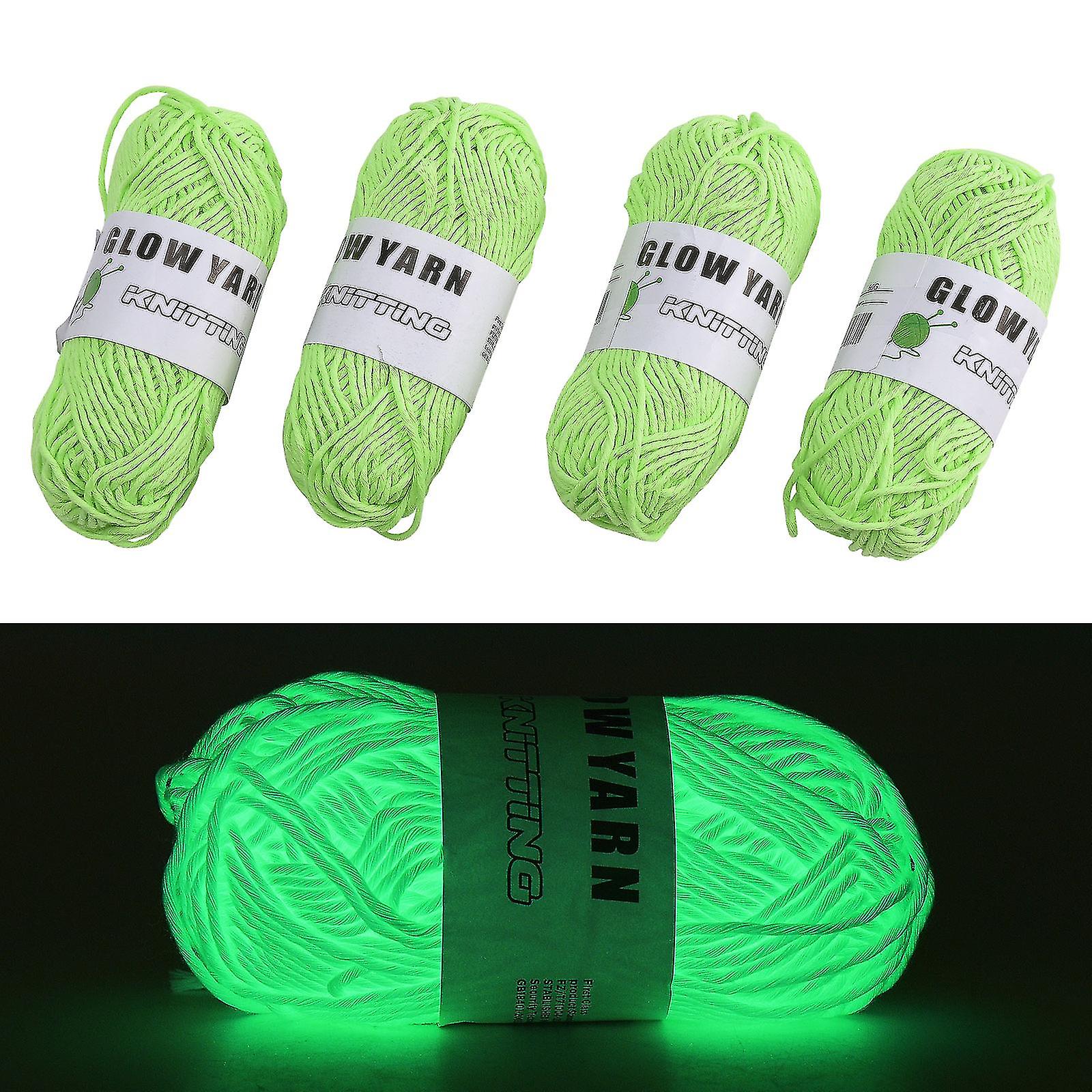 Hot4/5 Rolls Glow In The Yarn Diy Glow Yarn Craft Yarn Scrubby Yarn Sewing Tool
