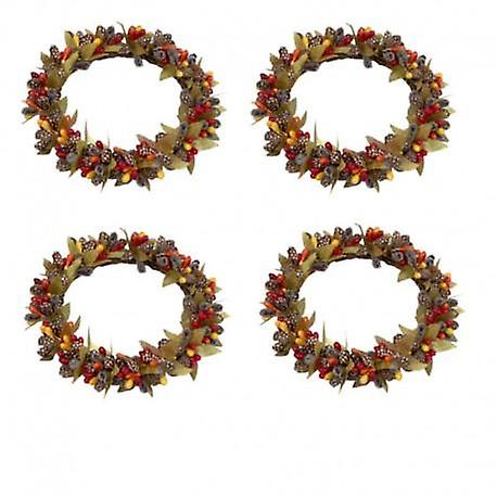 Candle cuffs 4-pack autumn mix for block candles from Swerox