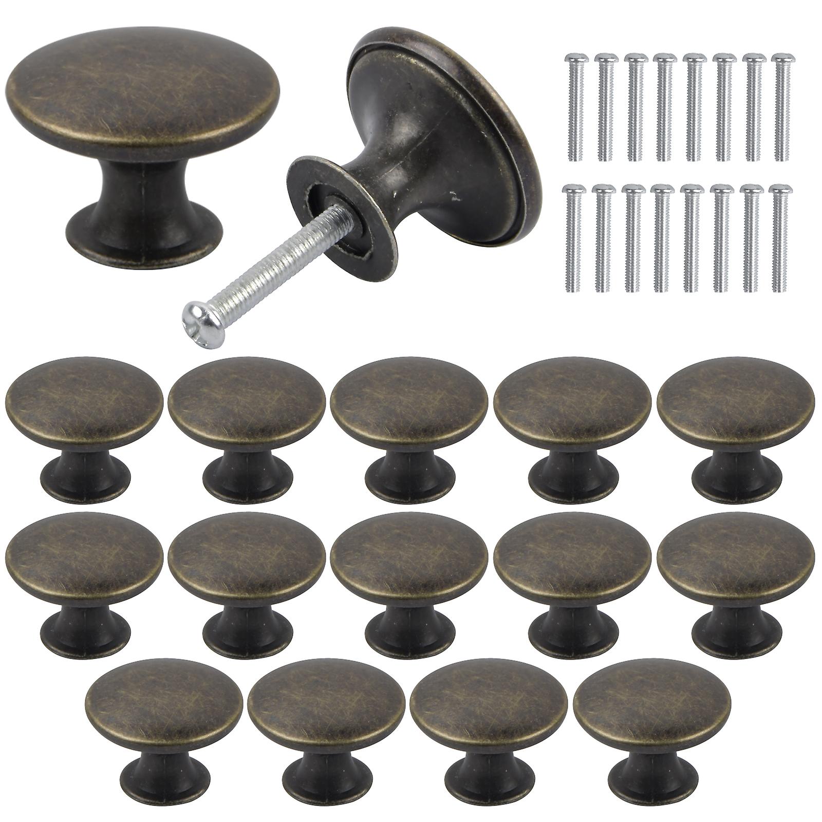 16pcs Vintage Bronze Cabinet Knobs For Furniture
