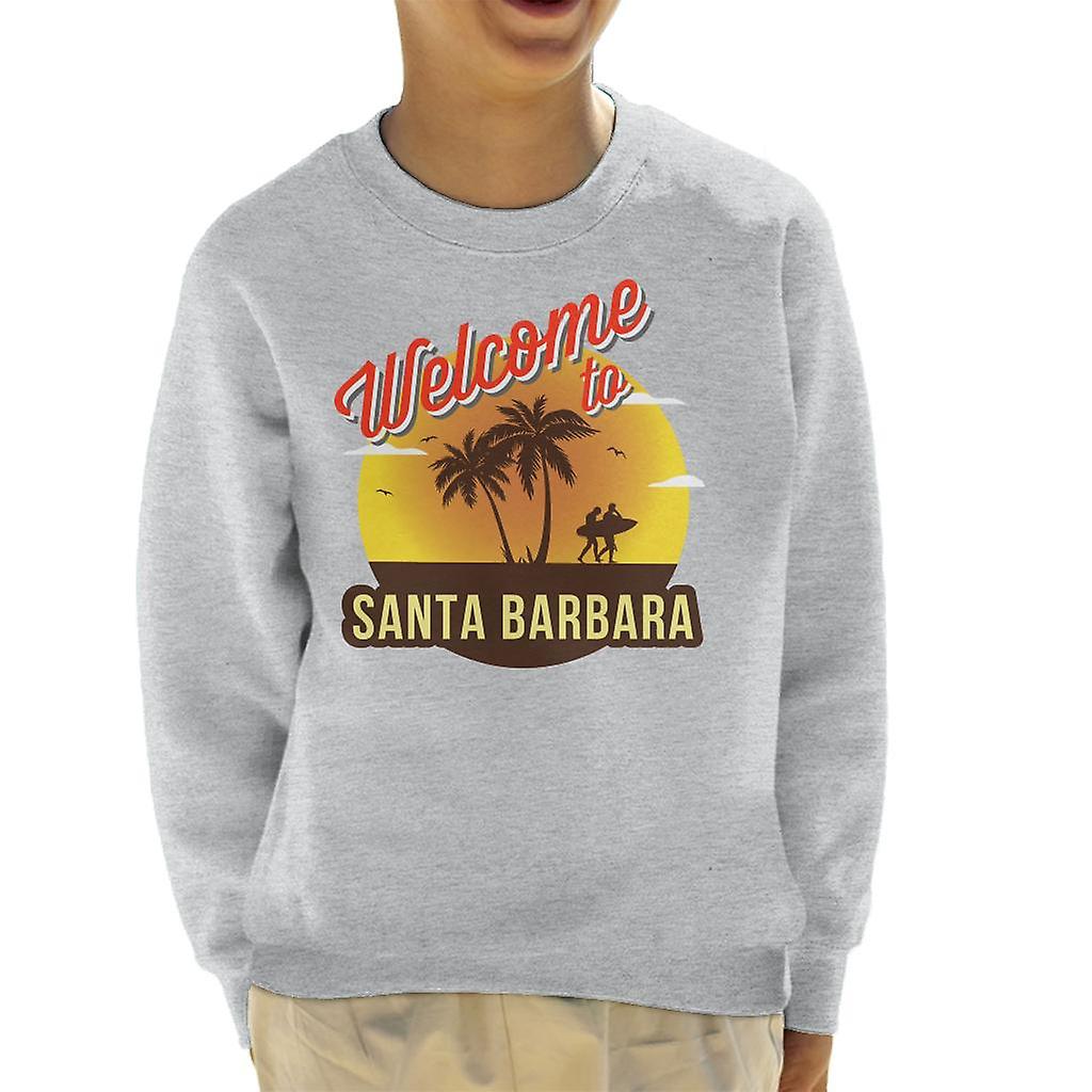 Bem-vindo a Santa Barbara retrô miúdo de moletom