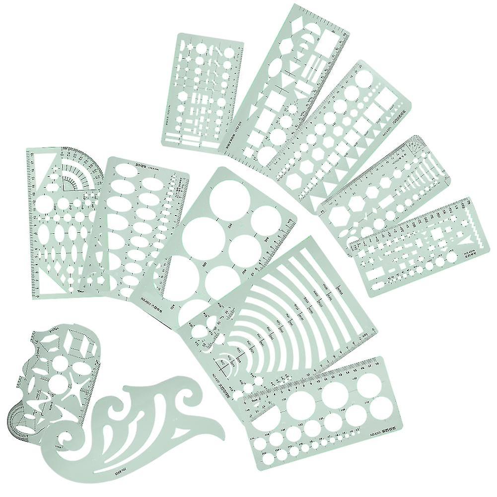 12pcs Ruler Set Curve Shaped Grading Rulers for Sewing Pattern Designs Drawing Template