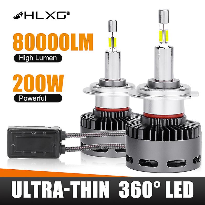 -h7 Led Canbus 360 80000lm H4 H11 H1 Hb3 9005 Hb4 9006 Hir2 9012 Biled Projector Lens Car Headlight Bulb Fog Lamp 200w 6000k Hlxg