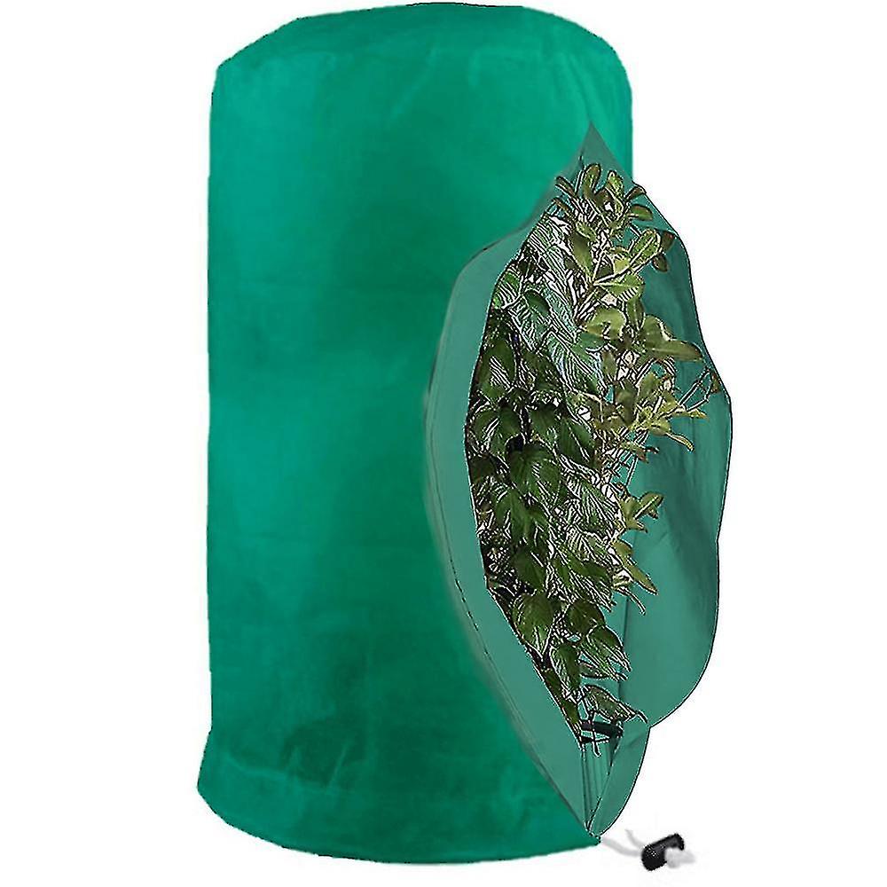 Sacos de proteção contra geada compatíveis com plantas, capa de proteção de plantas reutilizável com cordão, sacos de lã de jardim de inverno
