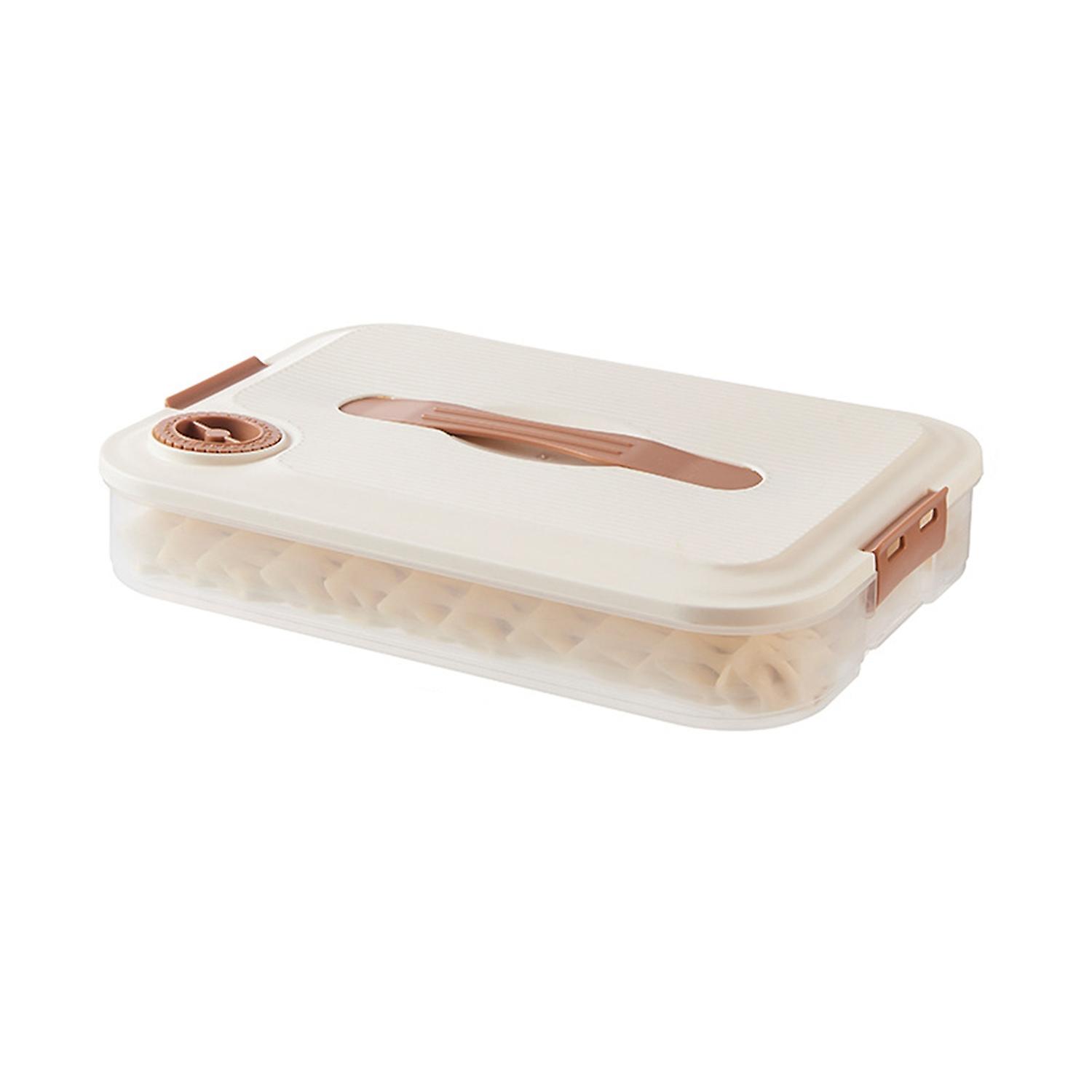 Dumpling Box Good Sealing Anti-stick Bottom Refrigerator Noodles Crisper Wonton Case with Lid Daily
