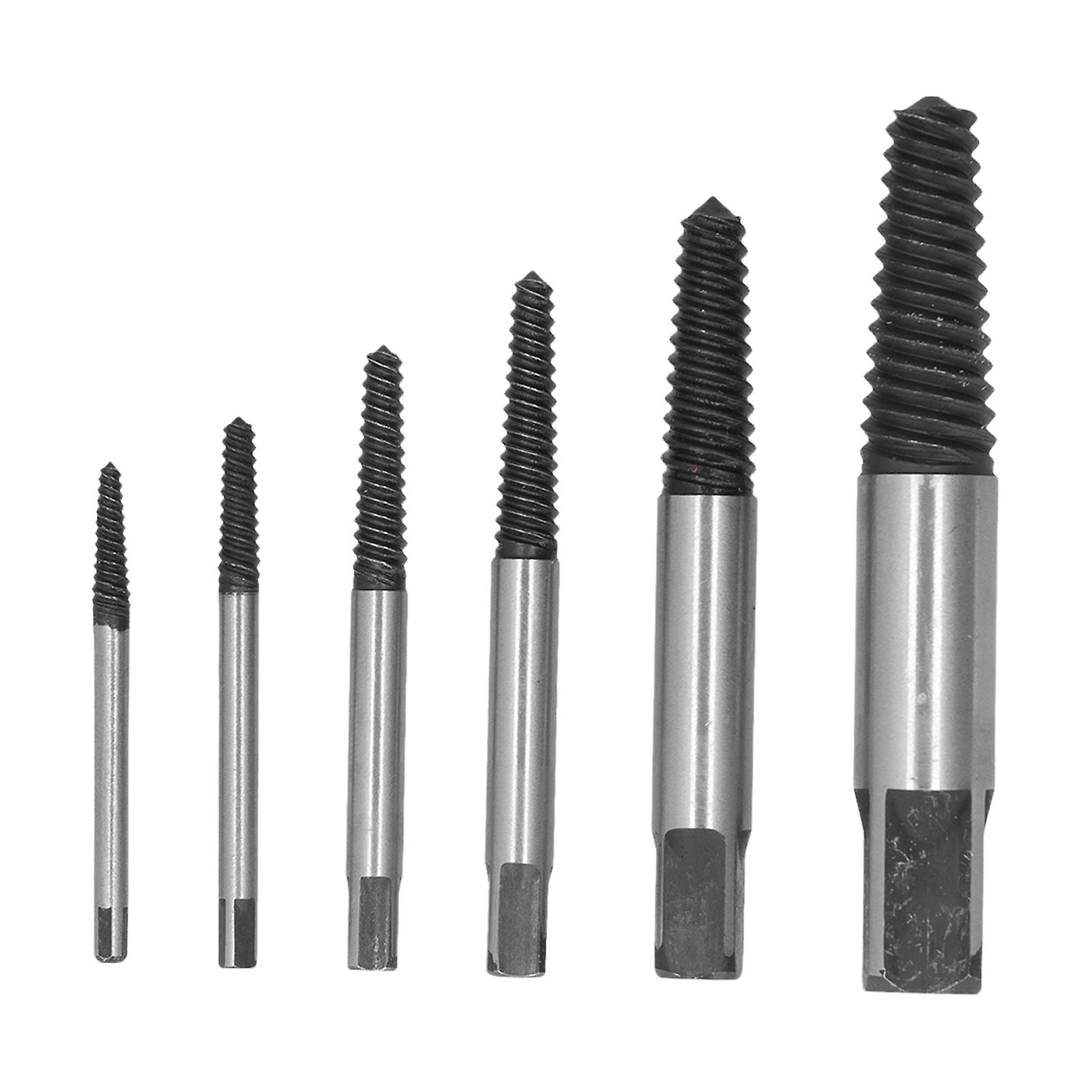 6PCS Screw Extractor Toughness Exquisite Practical Lightweight Portable Broken Screw Extractor