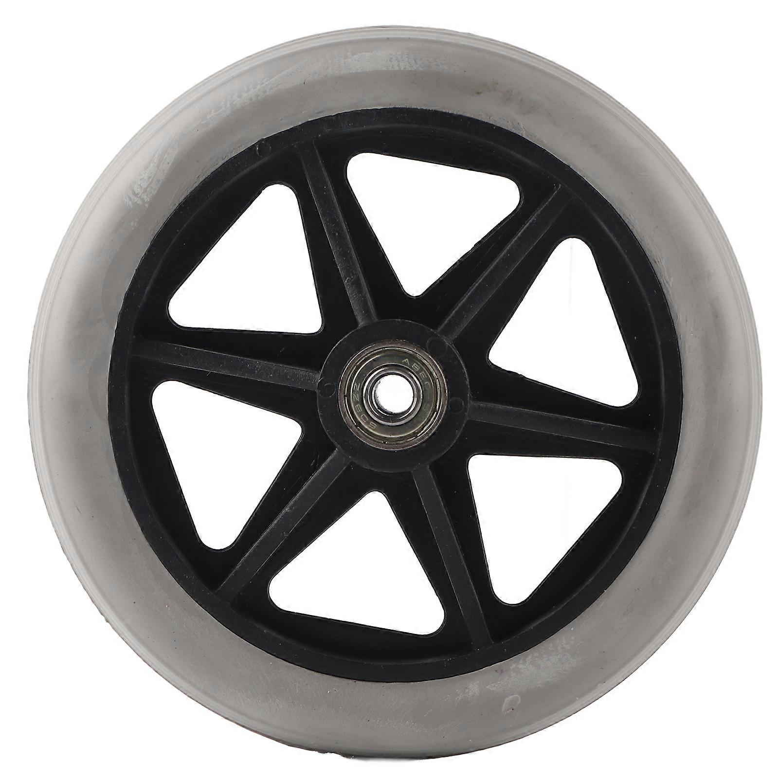 6in 5 Hole Solid PU Wheelchair Rollator Caster Wheel Replacement with 608ZZ Metal Bearing Durable Hub for Smooth Rotation