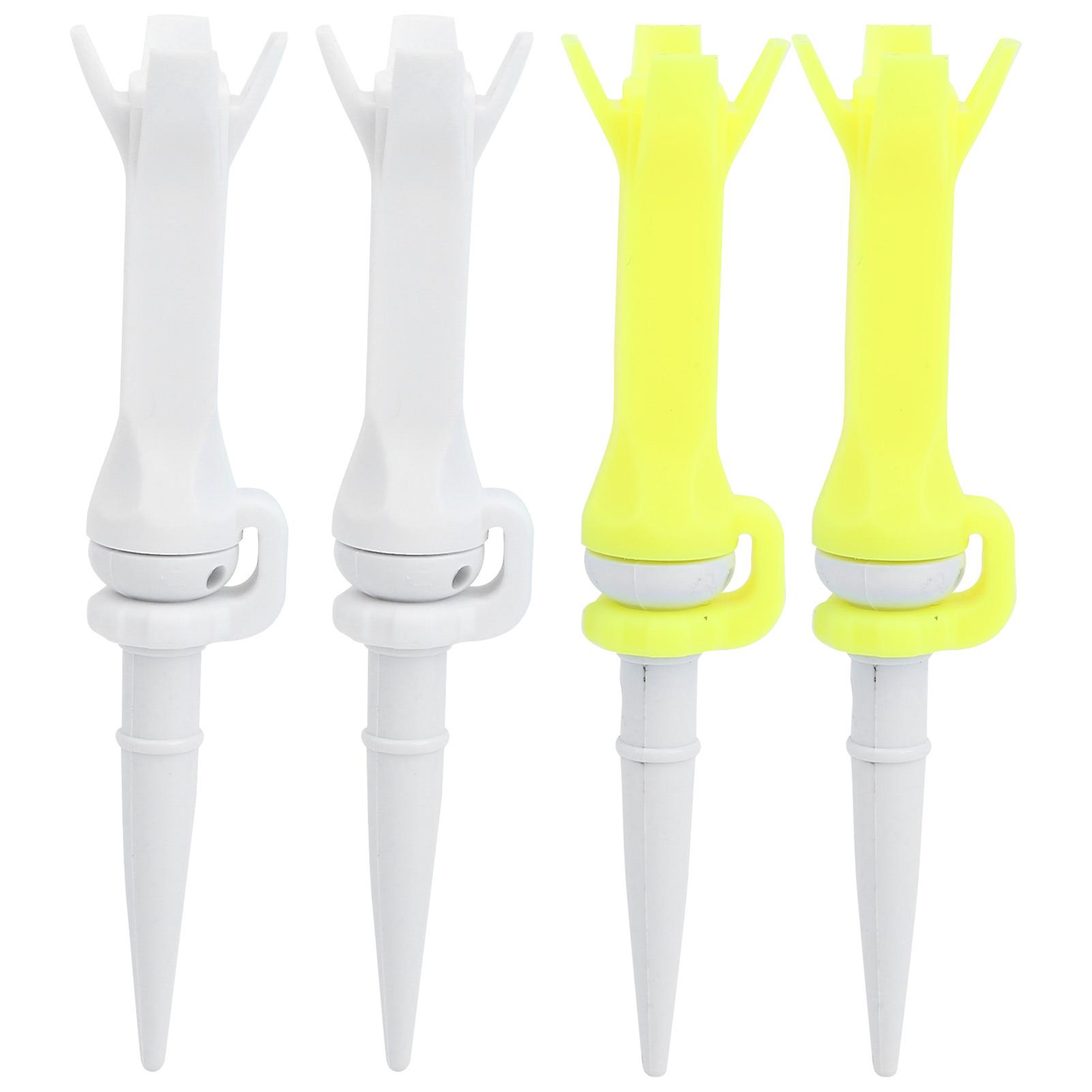 PU Plastic Golf Tees, 4 Claw, Rotating Balls