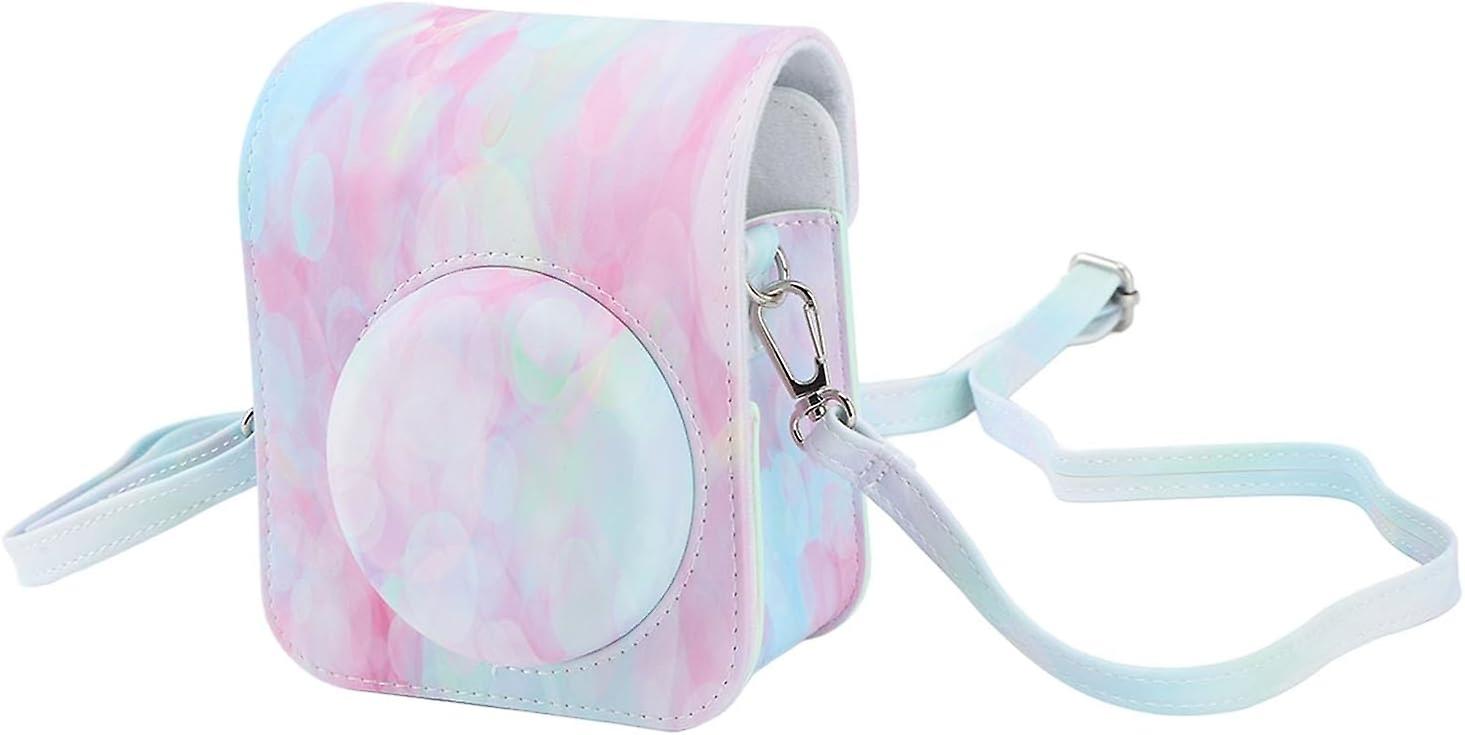 Color Print Camera Protective Case for Fujifilm InstaxMini 12, Soft PU Leather Protective Case Bag w