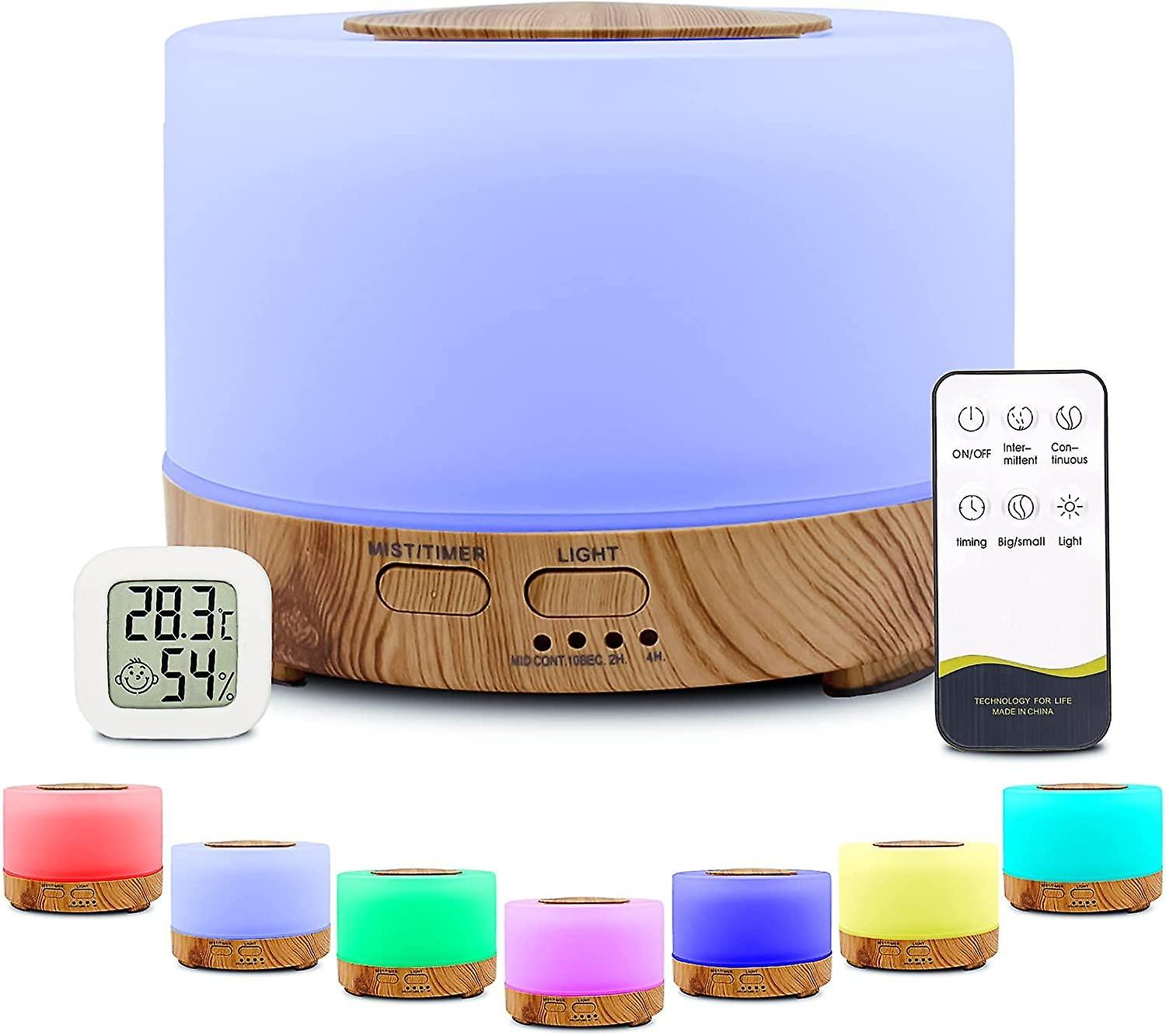 Essential Oil Diffuser, 500ml Electric Ultrasonic Humidifier Aromatherapy Diffuser Air Purifier with