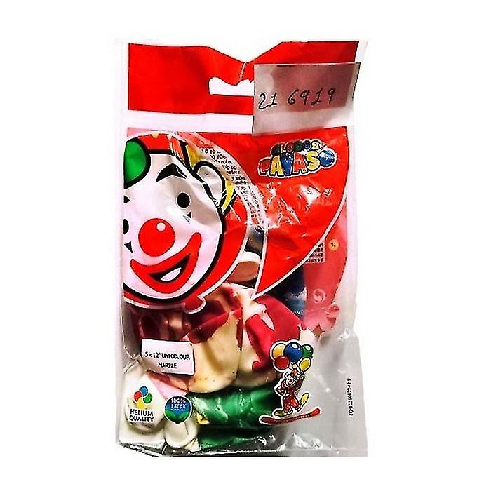 Globos Payaso Latex Marble Effect Balloons (Pack of 5)