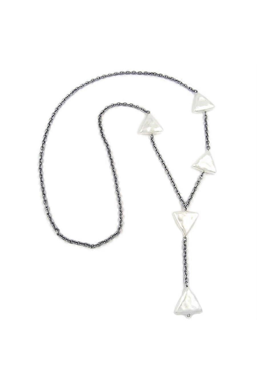 Necklace Triangle White Anchor Chain 90cm - Gl02337