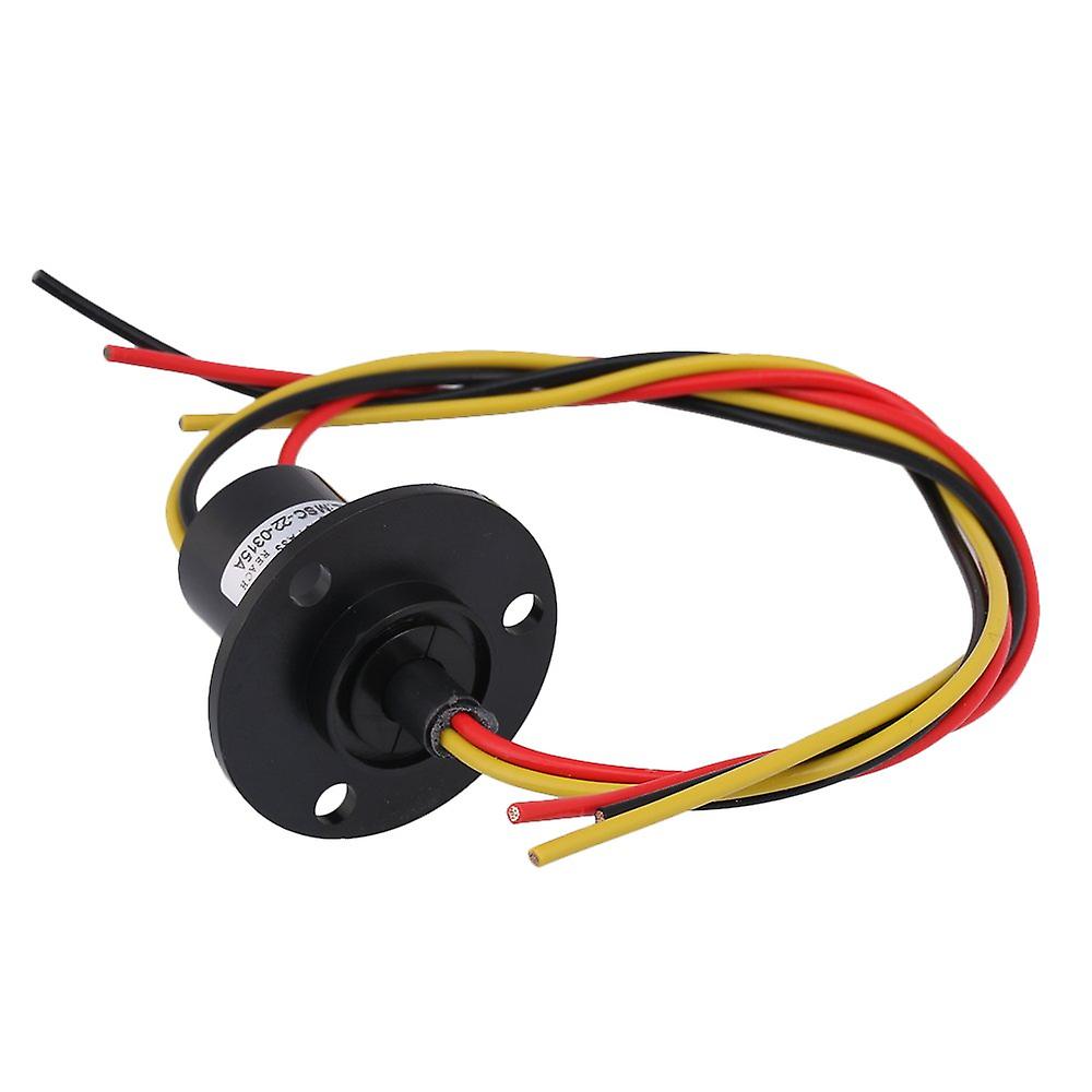 240V Metal Black 3 Wires 15A Capsule Slip Ring Hat Type Conductive Ring