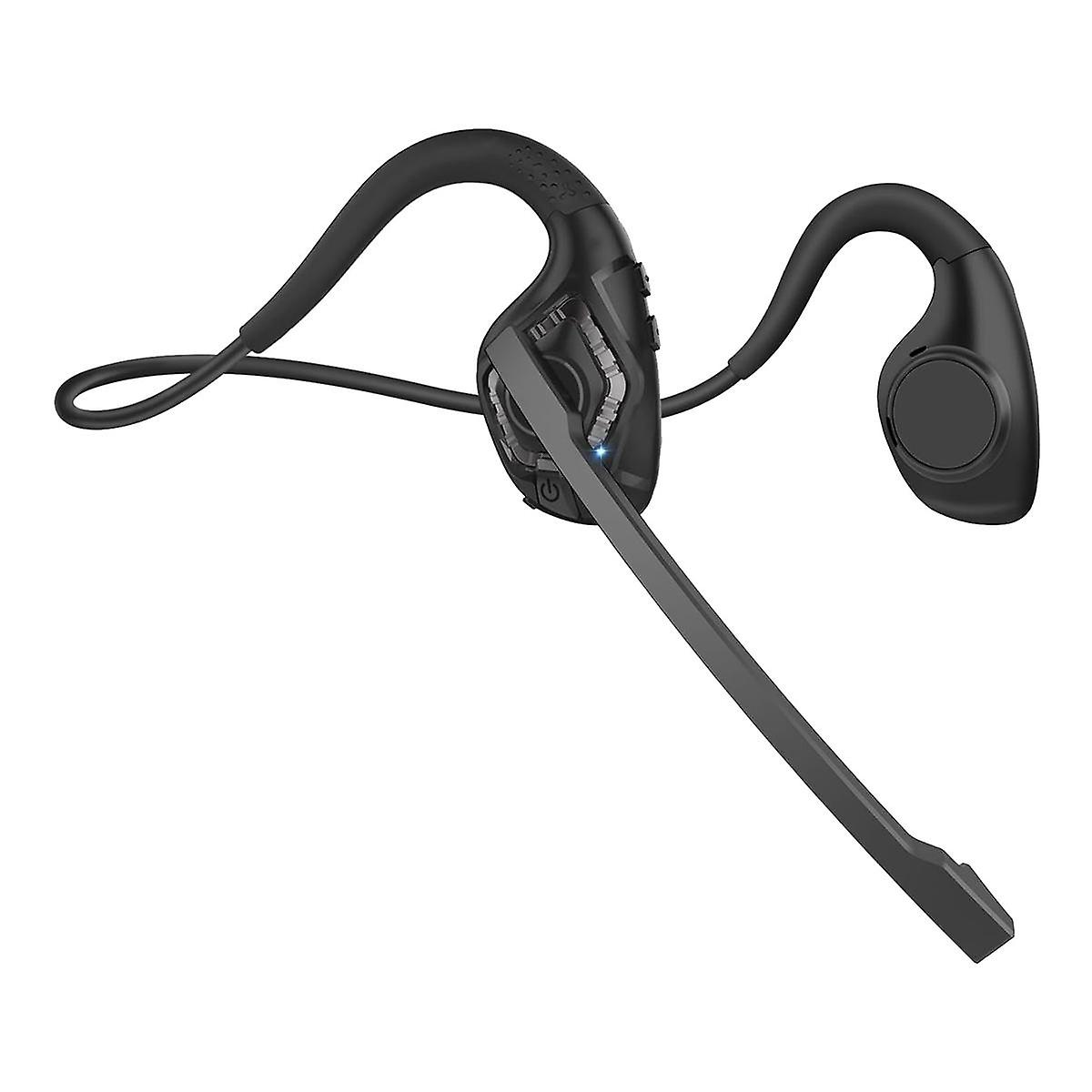 Bluetooth Headset with Microphone,Open Ear Headphones Wireless Noise Cancelling Headset for Office