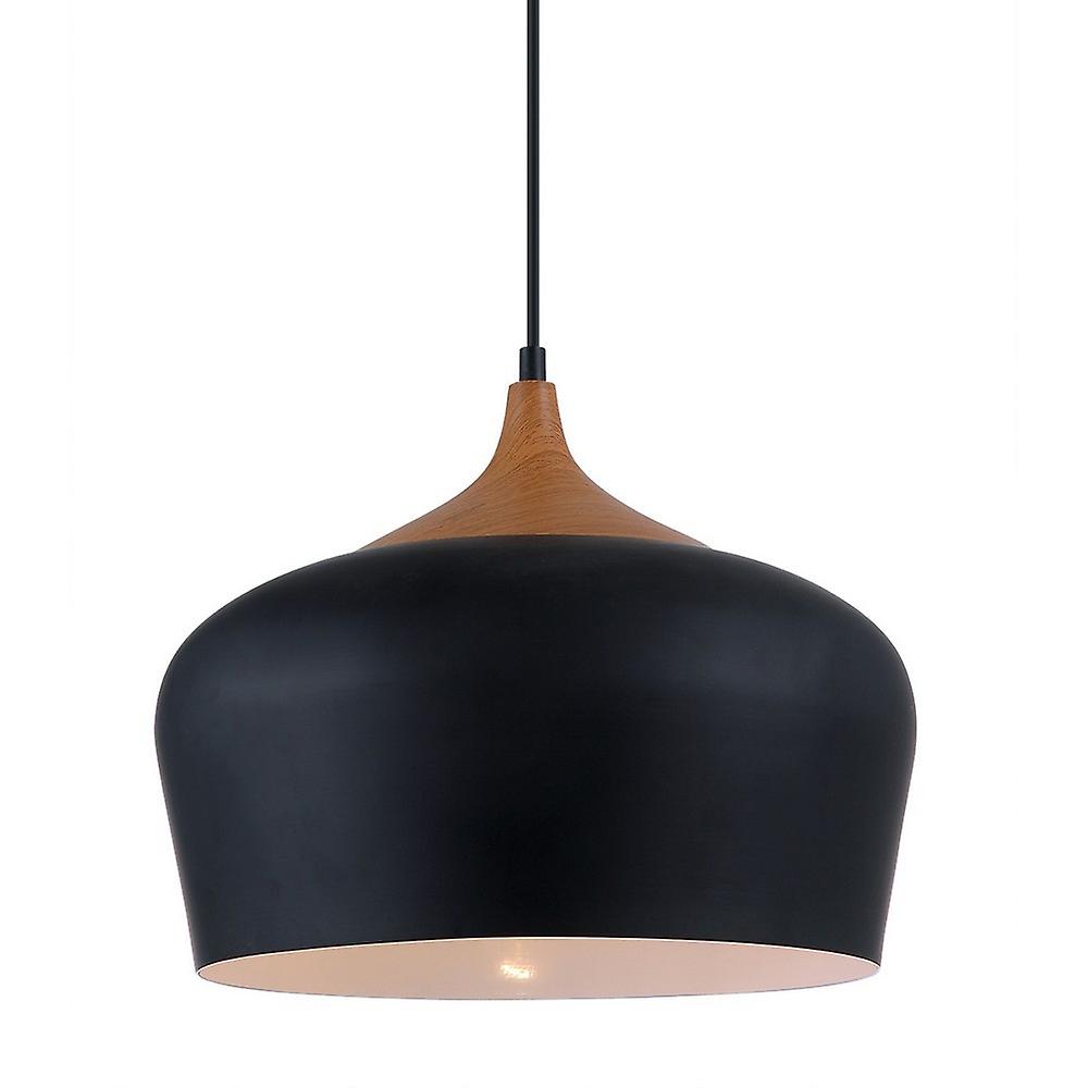 Modern Hanging Pendant Black 1 Light , E27