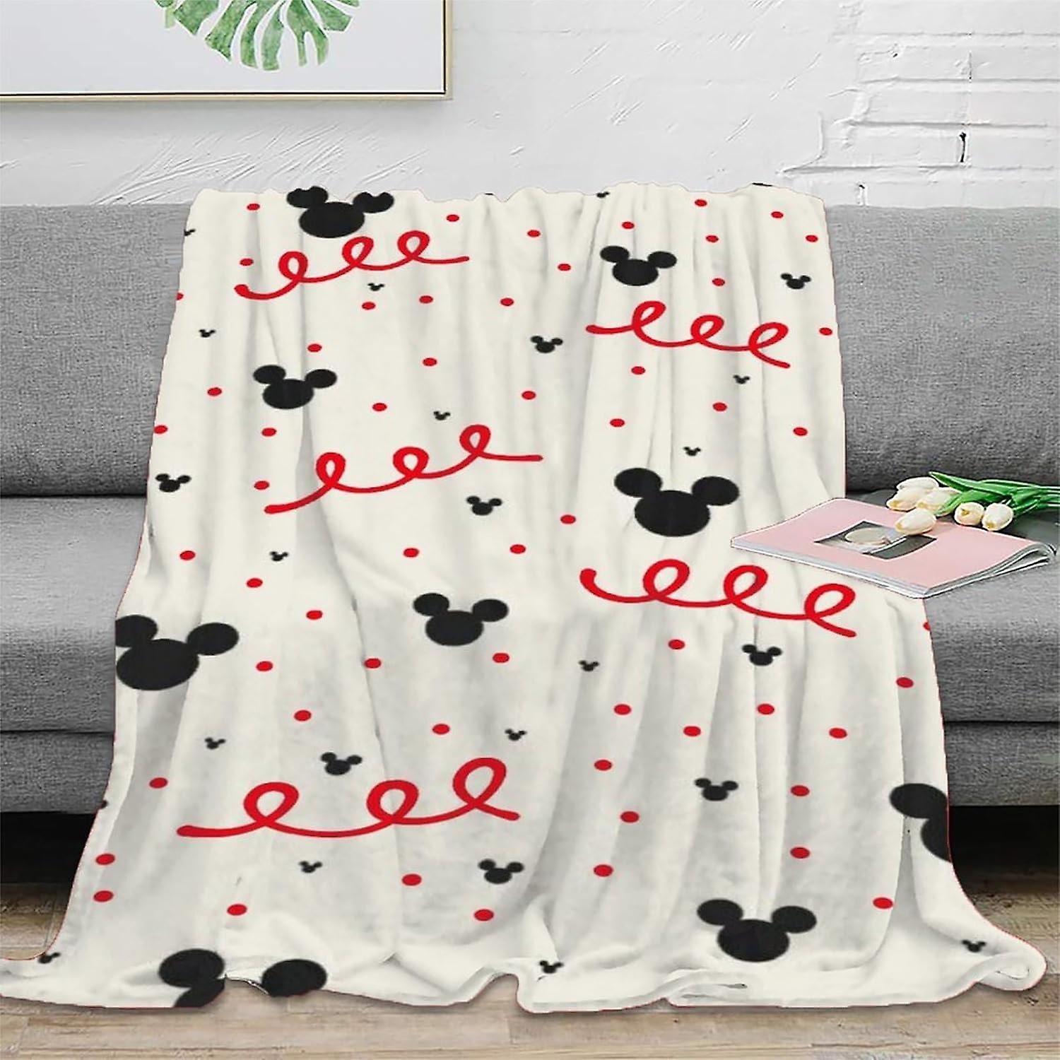 SHAARI Mickey Mouse Blankets Fuzzy Throw Blanket Throw Ultra Soft Warm Flannel Blanket Microfiber Cozy Plush Blanket for Couch Sofa Fuzzy Thick Revers