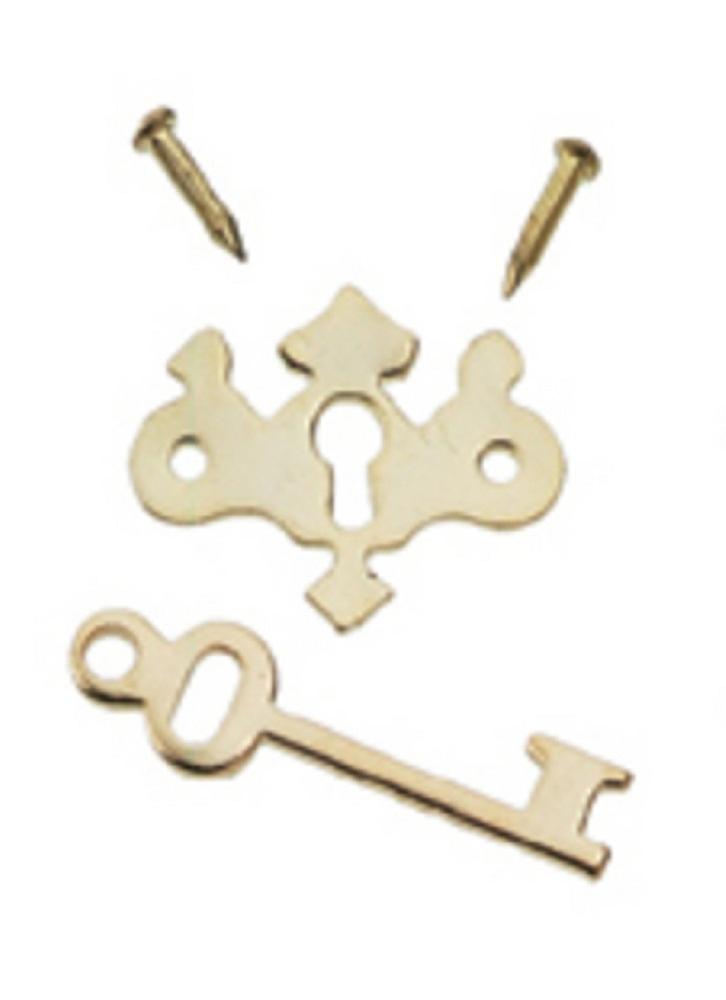 Dolls House Chipendale Key Plates Keys & Nails Miniature 1:12 Pack Of 6