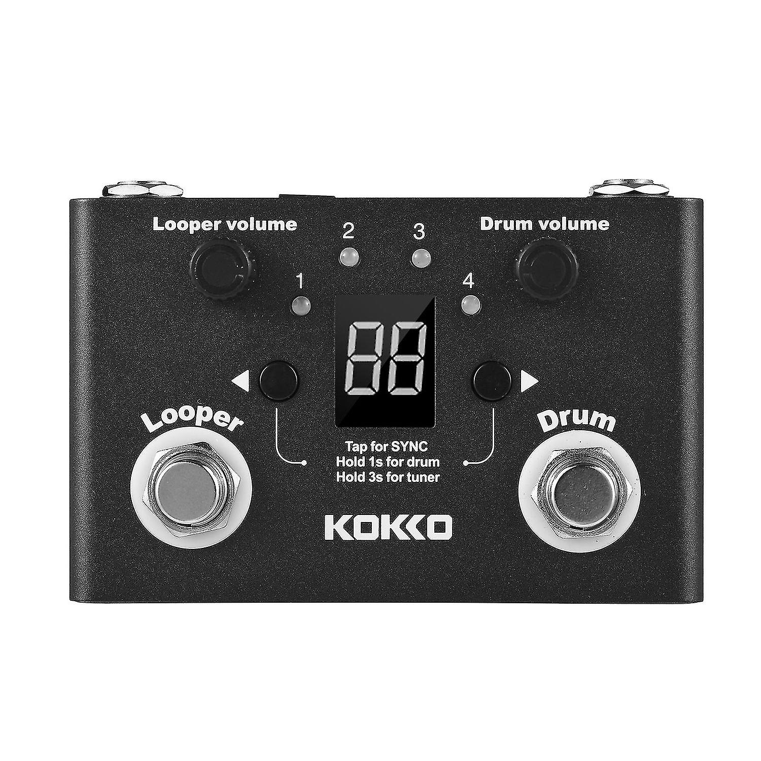 Kokko Multifunctional Drum & Looper Effect Pedal Tuner Bt Page-turner Phrase Loop Recording Drum Mac