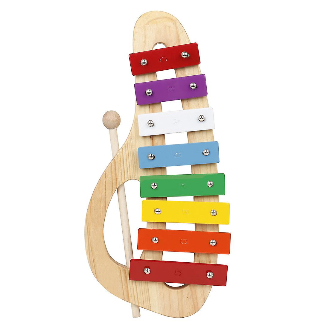 Orff Children's Portable Eight-tone Toy Piano Xylophone With Knock Stick Early Education Xylophone Percussion Instrument Toys