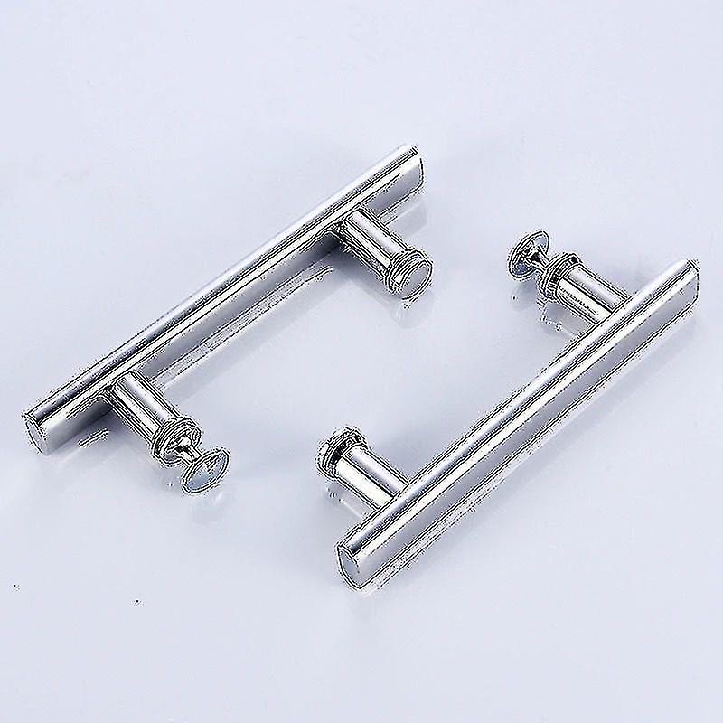 2個のシャワードアハンドルステンレススチール145mm穴から穴センターシャワーハンドル交換用バスルームガラスドアハンドル