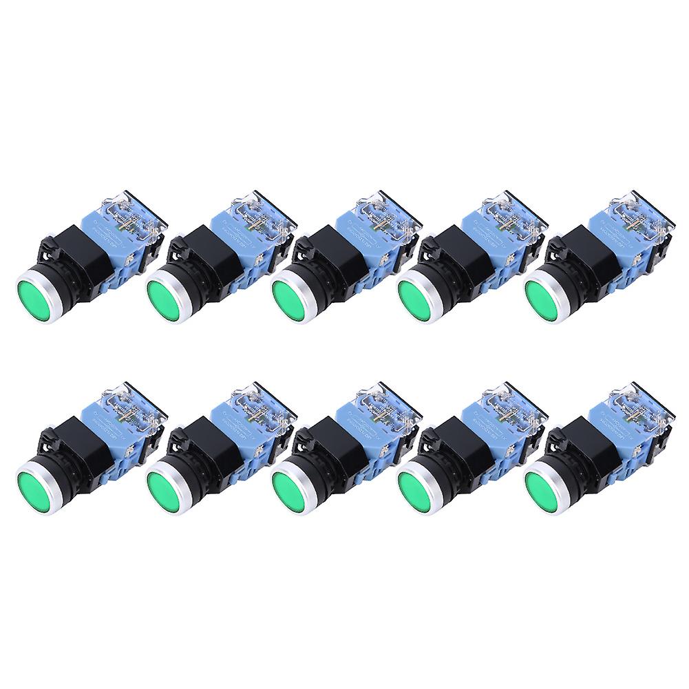 10 BEM38 - 11D self-resetting flat-head button switches with indicator lights and self-locking function