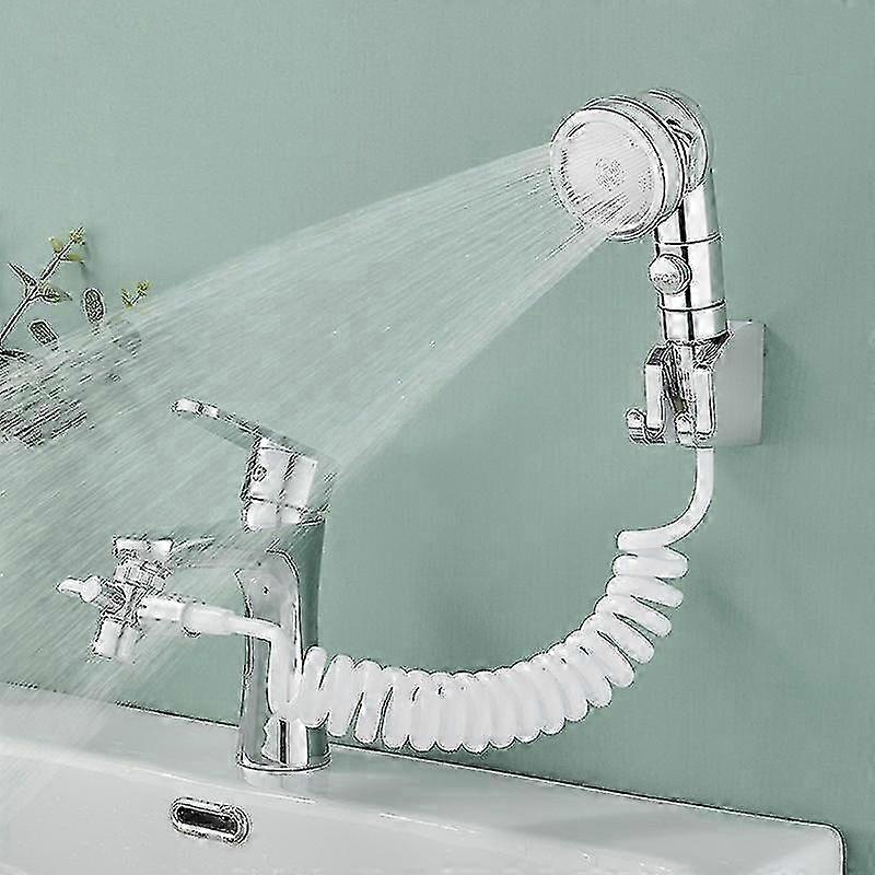 Basin Handheld Shower Kit, Bathroom Faucet Hand Held Shower Head Sink Hose Sprayer Attachment With 3