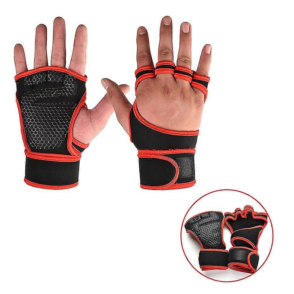 Gants De Sport EIROVYA Pour Homme – Respirants, Anti-transpiration, Dos Ouvert, Paume Renforcée, Fermeture Velcro, Pour Musculation, Cyclisme, Fitness