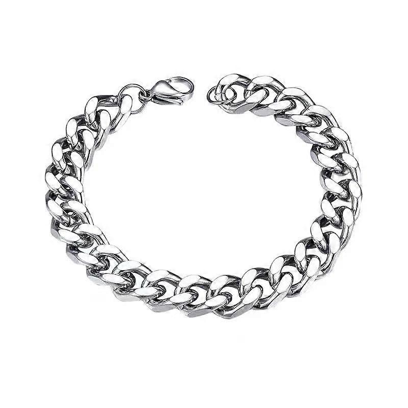 Bracelet-Cuban Link, Silver 21CM