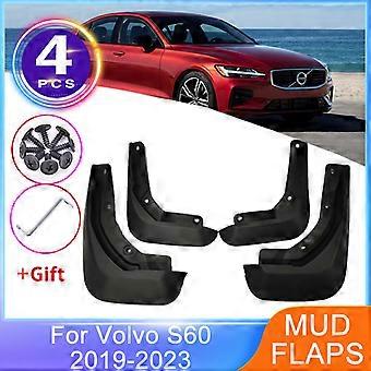 4PCS Car Mudguards For Volvo S60 2019 2020 2021 2022 2023 Mud Flaps Splash Guards Front Rear Fenders Wheel Protector Accessories