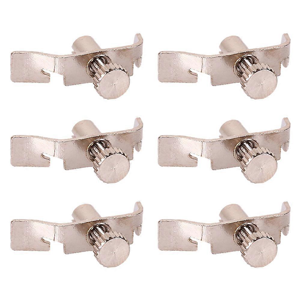 6pcs Stainless Steel Erhu Fine Tuners String Adjusters Erhu Adjustment Tools (Silver)